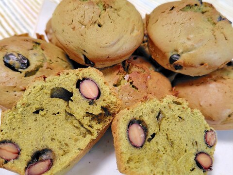 黒豆を作ったら混ぜて焼くだけ 抹茶黒豆ケーキ